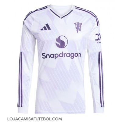 Camisa de Futebol Manchester United Equipamento Secundário 2025-26 Manga Comprida Camisa de Futebol Manchester United Equipamento Secundário 2025-26 Manga Comprida